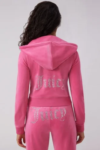 Angel Couture Big Bling-huvtröja i velour