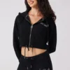 Angel Couture kort fleece-huvtröja