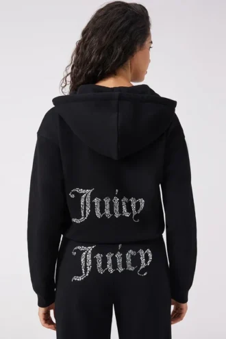 Angel Couture kort fleece-huvtröja