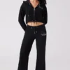 Angel Couture kort fleece-huvtröja