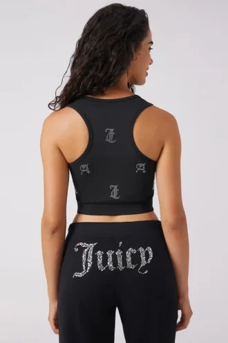 Angel Couture kort topp med små strassstenar över hela
