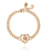Armband med hjärtcharm och krona