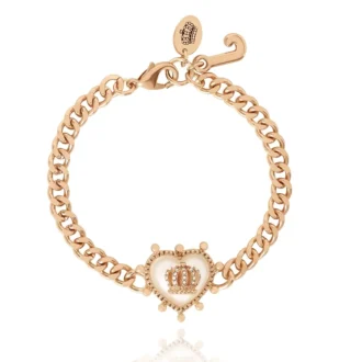 Armband med hjärtcharm och krona