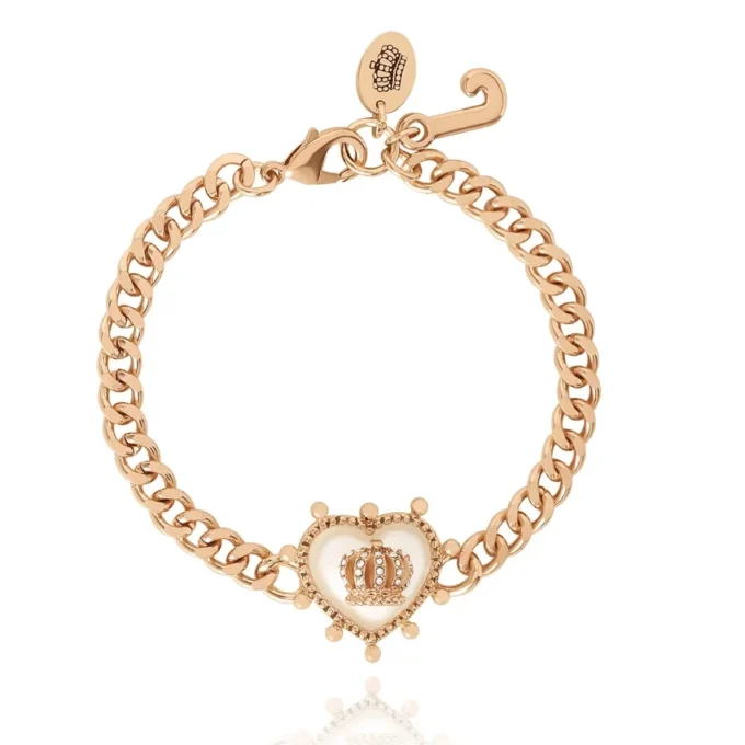 Armband med hjärtcharm och krona