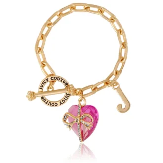 Armband med hjärtsten och J-berlock