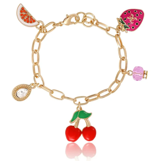 Armband med körsbärs- och fruktberlocker