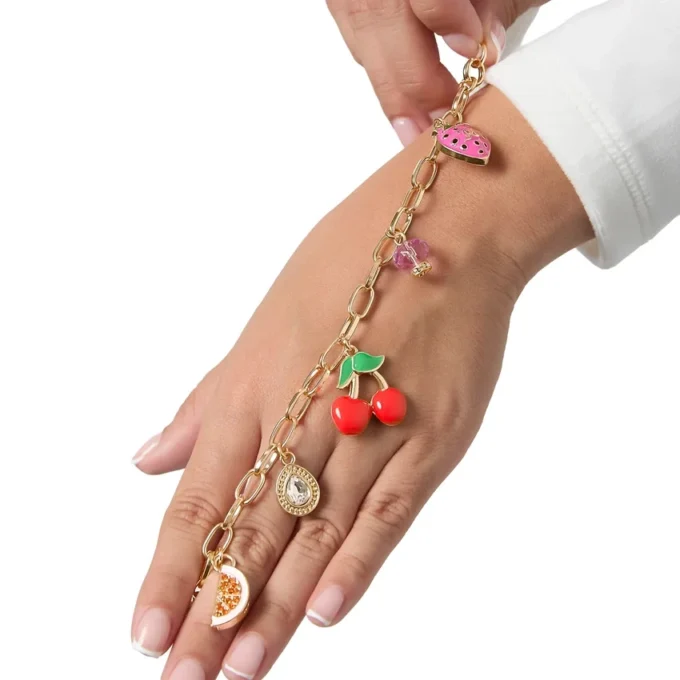 Armband med körsbärs- och fruktberlocker