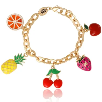 Armband med tropiska fruktberlocker