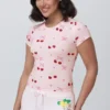 Baby-T-shirt med körsbärsmönster