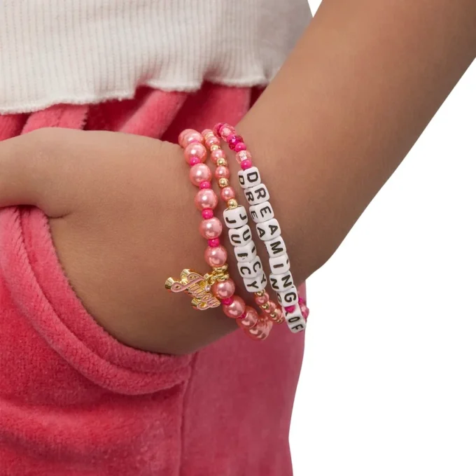Barn drömmer om Juicy 3-delat set med stretchiga pärlaarmband