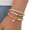 Barn väljer Juicy Heart Charm 3-delat set med stretcharmband med pärlor