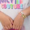 Barn väljer Juicy Heart Charm 3-delat set med stretcharmband med pärlor