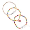 Barn väljer Juicy Heart Charm 3-delat set med stretcharmband med pärlor
