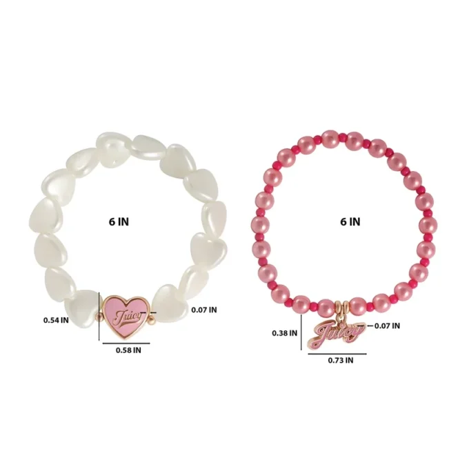 Barn väljer Juicy hjärtberlock 2-delat armbandsset