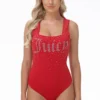 Big Bling Bodysuit med stor blingad rund hals