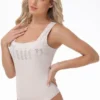 Big Bling Bodysuit med stor blingad rund hals