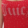 Big Bling Bodysuit med stor blingad rund hals