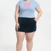 Big Bling-shorts i velour i stora storlekar