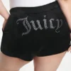 Big Bling-shorts i velour i stora storlekar