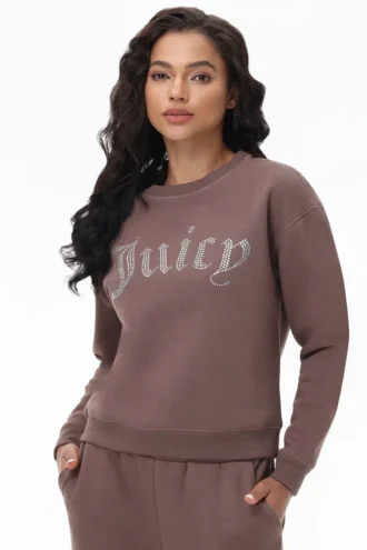 Big Bling-tröja i fleece med stor bling-logotyp