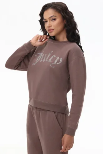 Big Bling-tröja i fleece med stor bling-logotyp