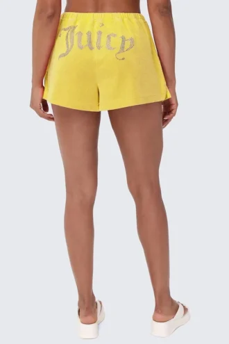 Big Bling tvättade frottéshorts