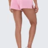 Big Bling tvättade frottéshorts