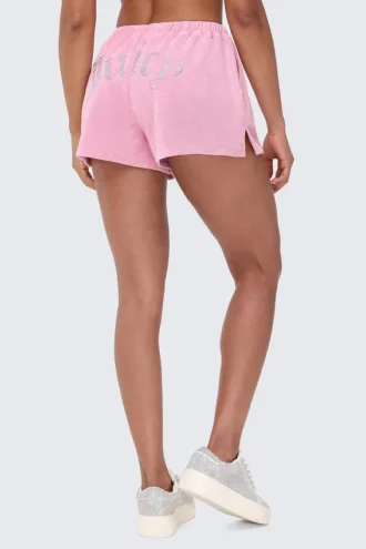 Big Bling tvättade frottéshorts
