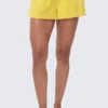 Big Bling tvättade frottéshorts