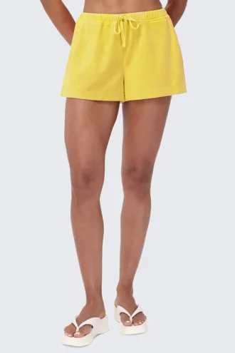 Big Bling tvättade frottéshorts