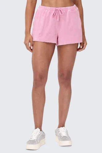 Big Bling tvättade frottéshorts