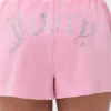 Big Bling tvättade frottéshorts