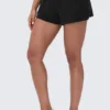 Big Bling tvättade frottéshorts
