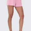 Big Bling tvättade frottéshorts