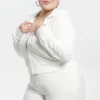 Bride anpassningsbar velour-huvtröja med Big Bling-strassstenar
