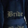Bride anpassningsbar velour-huvtröja med Big Bling-strassstenar
