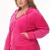 Wifey anpassningsbar velour-huvtröja med Big Bling-strassstenar