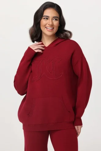 Broderad oversized-huvtröja