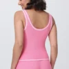 Broderad tank top med kantband