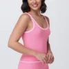 Broderad tank top med kantband