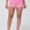 Broderade shorts med kantstickning