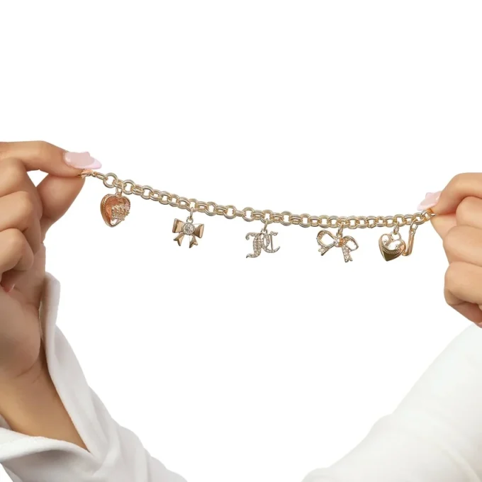 Charmarmband med rosett och pavé-detaljer