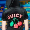 Cherry Bling-huvtröja i velour