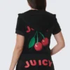 Cherry Bling-huvtröja i velour
