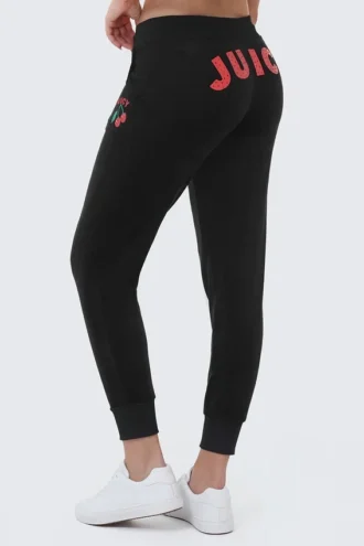 Cherry Bling-mjukisbyxor i velour
