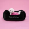 Crown Bling svart hund- & kattbädd