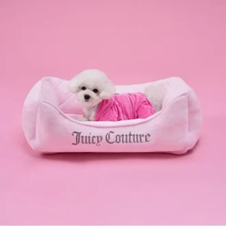 Crown Bling svart hund- & kattbädd