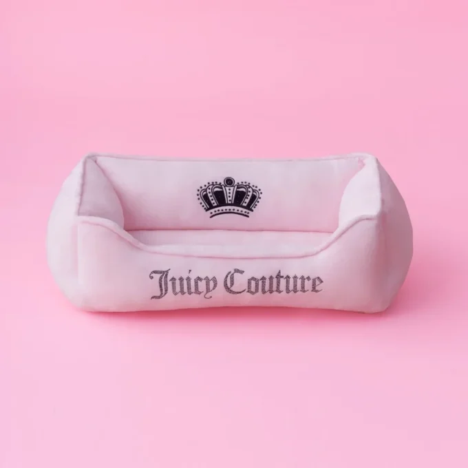 Crown Bling svart hund- & kattbädd