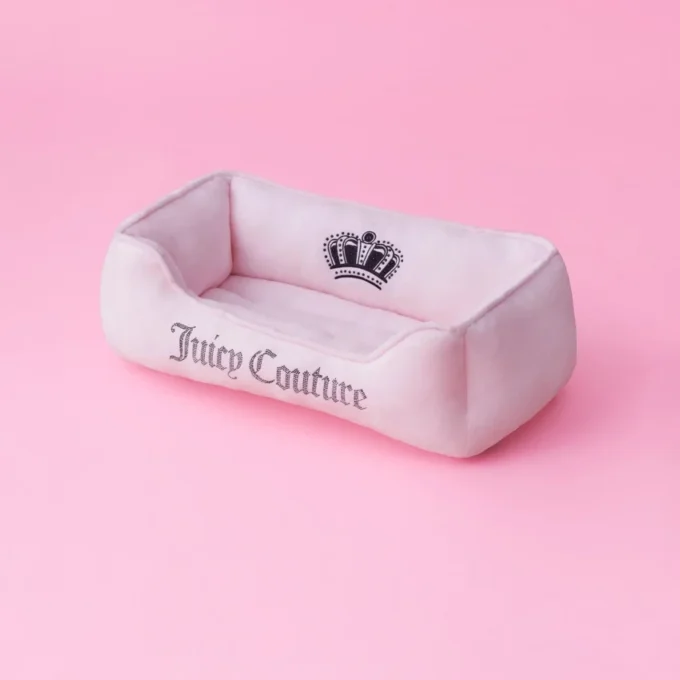 Crown Bling svart hund- & kattbädd
