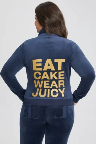 Eat Cake Wear Juicy-jacka med hög krage i stora storlekar
